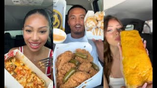 tiktok mukbang compilation  chipotle burrito wingstop and more 17 [upl. by Berger]