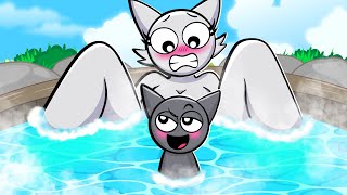 GRAY in the BATHTUB with WENDA WHAT is He PLANNING Incredibox Sprunki in Minecraft [upl. by Nonad750]