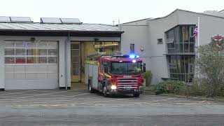 Norfolk Fire amp Rescue Service Carrow HRP61reg Scania Turnout November 2023 [upl. by Walburga]