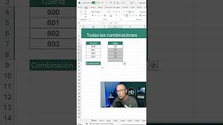 ✅ HACER TODAS LAS COMBINACIONES POSIBLES ENTRE DOS COLUMNAS en excel exceltips exceltutorial [upl. by Schiffman]