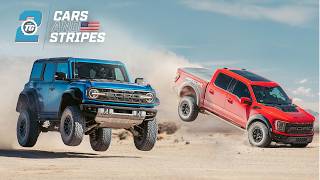 LIFT OFF 700bhp F150 Raptor R vs Ford Bronco RAPTOR [upl. by Hayidan718]