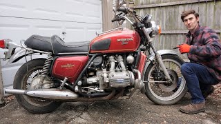 1975 Honda 1000cc Motorcycle Sat 25 Years Untouched [upl. by Awjan]