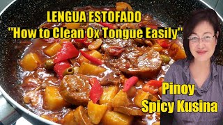 Lengua Estofado Recipe  Pinoy Style  How to Cook Ox Tongue [upl. by Fenn]