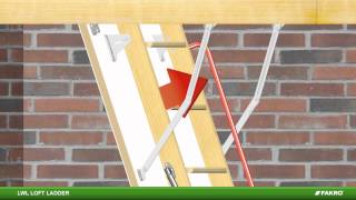 3 Section Timber Folding Loft Ladder  Piston Assisted LWL [upl. by Roderick]