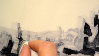 Copic marker sketching on tracing paper [upl. by Eserehs142]