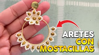 COMO HACER ARETES EN MOSTACILLA PASO A PASO 12 BISUETERIA  PASO A PASO  DIY  ROCALLAS [upl. by Nenad]