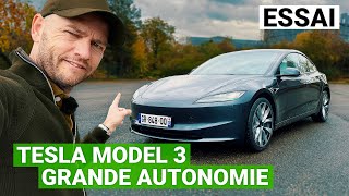 Essai Tesla Model 3 Grande Autonomie 2023  Moins de choses mais encore mieux [upl. by Ruddy404]