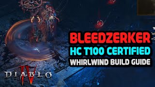 UPDATED Whirlwind BleedZerker Barbarian  Diablo 4 Build Guide [upl. by Velasco]