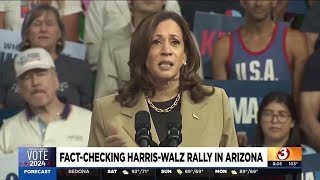 Factchecking statements by Tim Walz Kamala Harris made in Arizona [upl. by Anale]