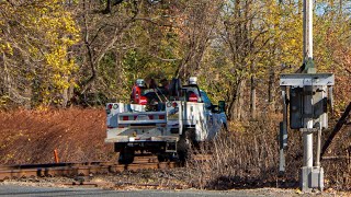 Conrail Hirailer Passes By Piscataway NJ [upl. by Mehelhteb]