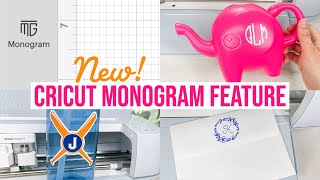 NEW MONOGRAM MAKER FEATURE IN CRICUT DESIGN SPACE [upl. by Ewart]