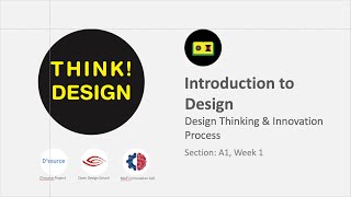 Week 1a A1 Process Introduction to Design Process by Prof Ravi Poovaiah [upl. by Jecho217]