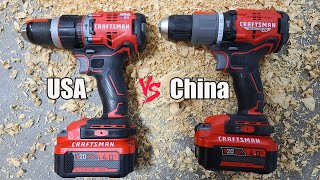 CRAFTSMAN USA CMCD721 VS China CMCD731 Brushless Hammer Drill Battle [upl. by Otinauj]