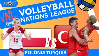 POLÔNIA X TURQUIA  QUARTAS DE FINAL  LIGA DAS NAÇÕES DE VÔLEI FEMININO 2024  VNL  NARRAÇÃO [upl. by Maxama44]