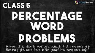 Percentage Word Problems  Class 5 Maths [upl. by Rahsab]