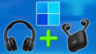 How to Connect 2 Bluetooth Earbuds to 1 Windows PC [upl. by Yrollam82]