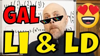 🔴▶ CONJUNTOS LINEALMENTE INDEPENDIENTES Y DEPENDIENTES LI LD ALGEBRA LINEAL ESPACIOS VECTORIALES [upl. by Jorgenson745]