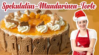 SPEKULATIUS MANDARINEN TORTE  Weihnachtstorte vom Himmel  Ohne Gelatine [upl. by Ennahgiel]