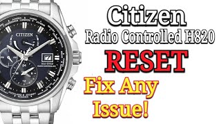 RESET Citizen Eco Drive Radio Controlled H820 Fix most common issues [upl. by Llamaj]