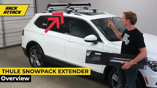 Thule SnowPack Extender Ski  Snowboard Carrier Overview And Install [upl. by Dexter]