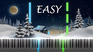 O Come O Come Emmanuel  EASY PIANO TUTORIAL  SHEET MUSIC by Andantino [upl. by Einnoj]