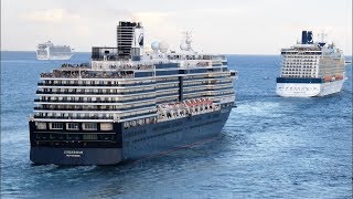 7 Cruise Ships Leaving Port at Fort Lauderdale 4K [upl. by Lindo]