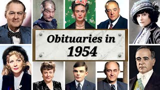 Obituary in 1954 Famous Faces We Lost in 1954 [upl. by Vladimir]