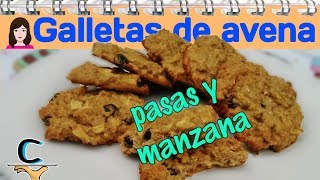 Galletas de avena con pasas de uva y manzana [upl. by Audri]