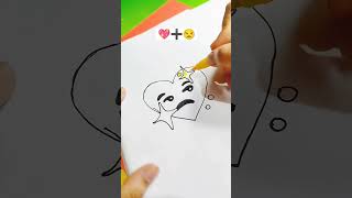 💖➕😒 emojichallenge shorts trending art drawing emoji satisfying artwork love [upl. by Oilalue19]