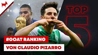 Claudio Pizarro Die fünf besten Fußballer aller Zeiten I GOAT [upl. by Bac]