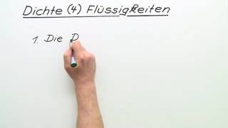 DICHTE  4  BESTIMMUNG DER DICHTE VON FLÜSSIGKEITEN  Chemie [upl. by Ross179]