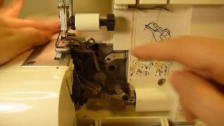 Singer Pro Finish Serger Flatlock Stitch Video Part 4 [upl. by Ellevehs]