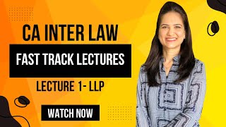 CA Inter Law Fast Track  LLP DEMO Lecture 1 [upl. by Aborn87]