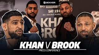 Amir Khan and Kell Brook go OFF on each other during fiery press conference  Khan v Brook [upl. by Denten]