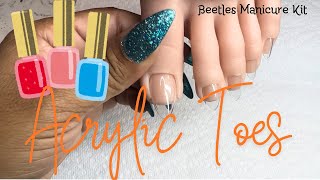 ACRYLIC TOES BEGINNER NAIL TECHS  BEETLES MANICURE KIT [upl. by Aridni]