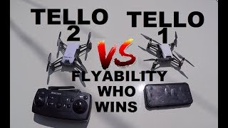 DJI RYZE TELLO 2 vs TELLO 1 Flyability Test side by side comparison REVIEW [upl. by Stochmal]