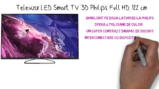 Televizor LED Smart TV 3D Philips Full HD 122 cm [upl. by Loux]