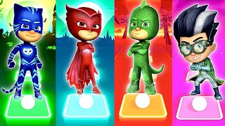 Catboy 🆚 Owlette 🆚 Gekko 🆚 Romeo  PJ Masks  Tiles Hop EDM Rush [upl. by Vasiliu174]