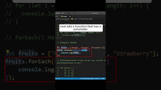 Loop Through Arrays with JavaScripts forEach coding programming javascriptdev javascript [upl. by Nedroj469]