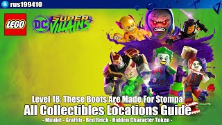 LEGO DC SuperVillains  Level 18 These Boots Are Made For StompaAll Collectibles Locations Guide [upl. by Magulac]