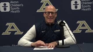 202425 Akron Zips Mens Basketball PostGame Press Conference vs Ohio Wesleyan  11824 [upl. by Ronyam]