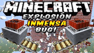 Minecraft  GLITCH DE MEGA EXPLOSIÓN CONCENTRADA Vagones con TNT  ESPAÑOL TUTORIAL [upl. by Anujra]