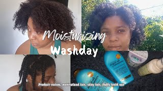 A MOISTURIZING Washday Ogx argon oil of Morocco product review [upl. by Kennie113]