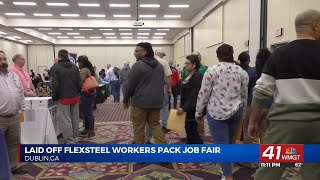 Flexsteel workers seek new opportunities after plant closure [upl. by Lerak464]