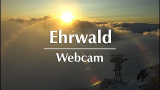 Webcam Ehrwald  Sonnenaufgang über Tiroler Zugspitze [upl. by Ynatil]