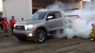 Toyota Tundra Supercharged burnout Drag n Show Ayers cliff [upl. by Quarta]