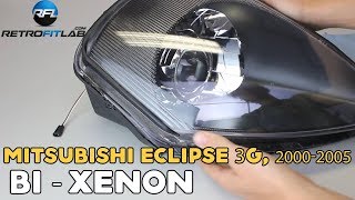 Mitsubishi Eclipse 3G 20002005 Bixenon projector installation video tutorial [upl. by Hulton]