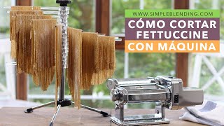 CÓMO CORTAR FETUCCINE  Fettuccine caseros con máquina  Pasta fresca integral [upl. by Mumford]