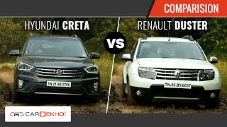 Hyundai Creta vs Renault Duster  The Perfect SUV Faceoff  Comparison [upl. by Nicki]