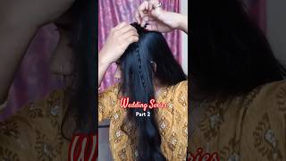 Bridal Hairstyle Series Easy hairstyle for Wedding ✨ hairstyles youtubeshorts [upl. by Yknip]